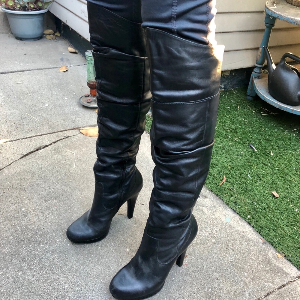Leather over the knee boots!